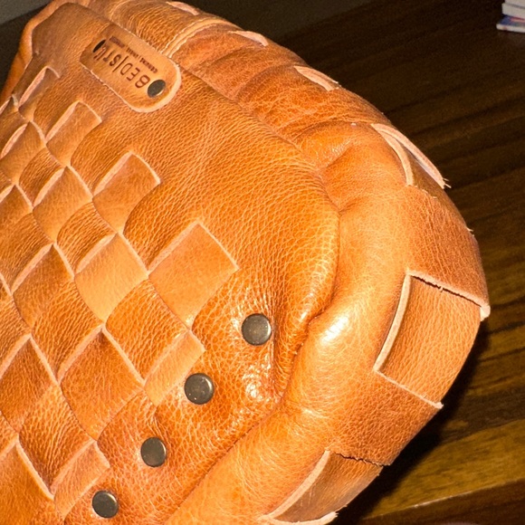 BED|STU Woven Leather Crossbody Bag in Tan - Picture 8 of 10